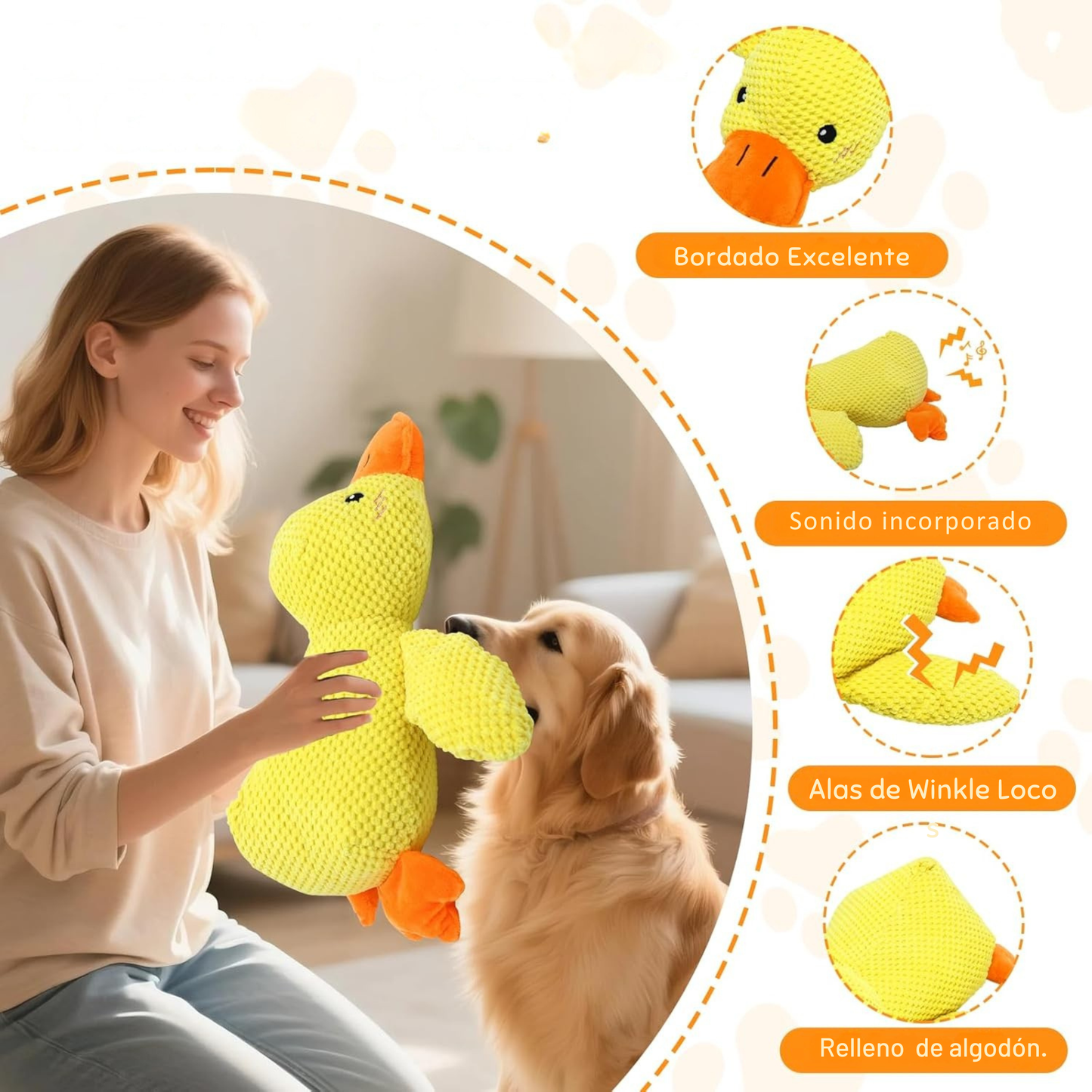 Juguete Súper Duradero –  Pato Resistente para Perros