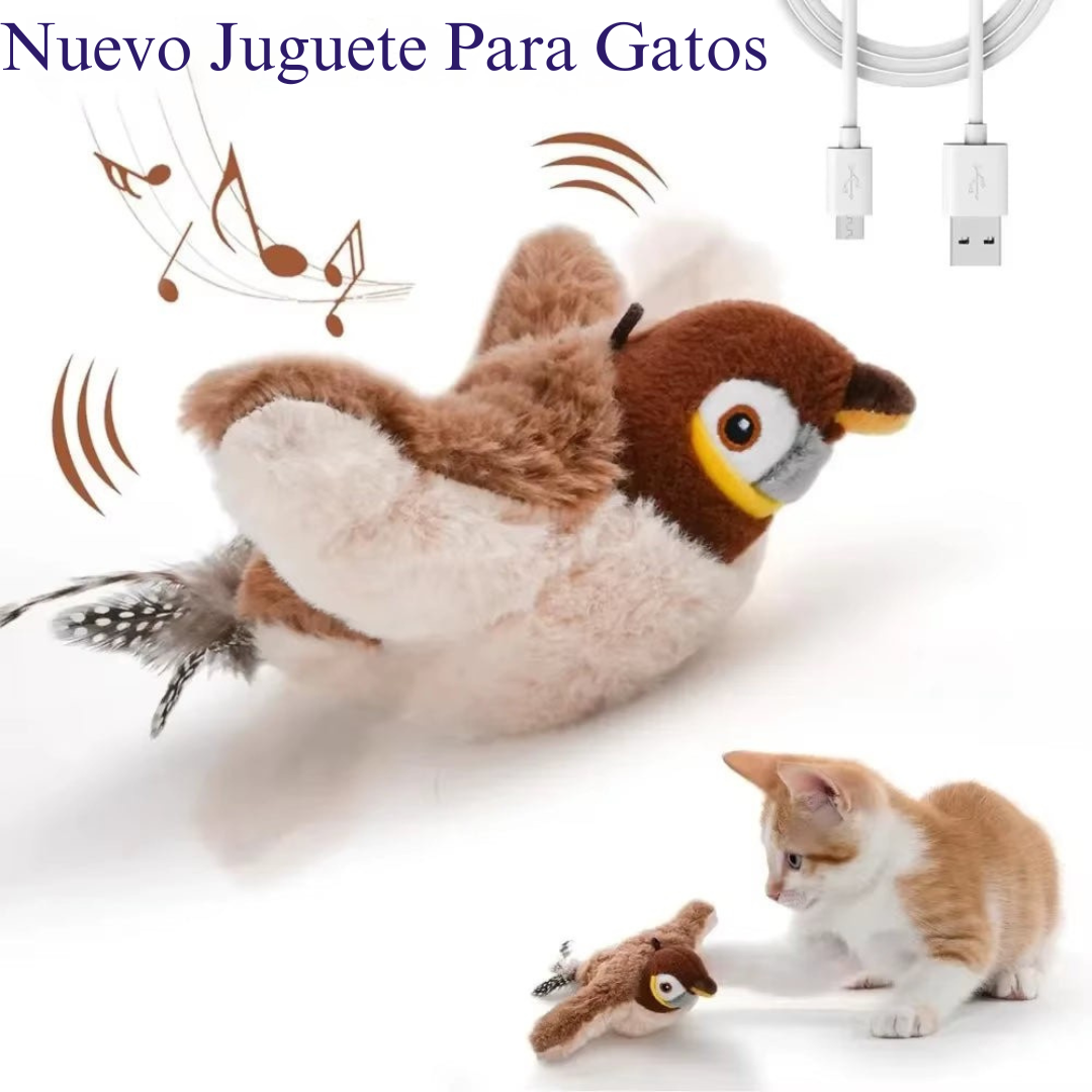 Juguete Interactivo y Realista – Gorrión Volador para Gatos