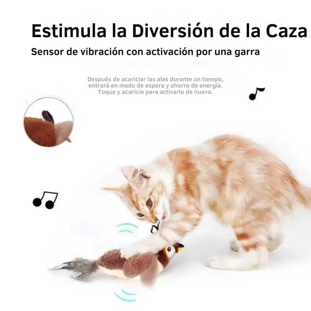 Juguete Interactivo y Realista – Gorrión Volador para Gatos