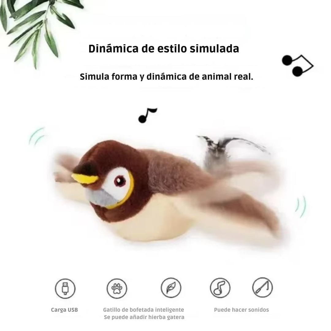 Juguete Interactivo y Realista – Gorrión Volador para Gatos
